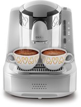 Bol.com Arzum OKKA Turkish Coffee Machine| OK002WHITE| White - Chrome |Turks Koffizetapparat - Wit & Zilver - Full Automatic | 2... aanbieding