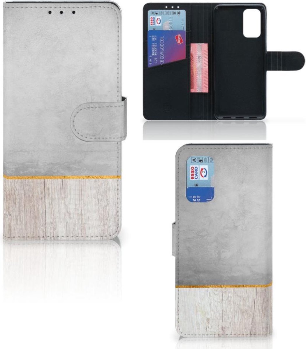 Samsung Galaxy A32 4G Book Style Case Wood Concrete