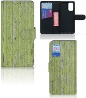 Wallet Book Case Samsung Galaxy A32 4G | A32 5G Enterprise Editie Telefoon Hoesje Green Wood