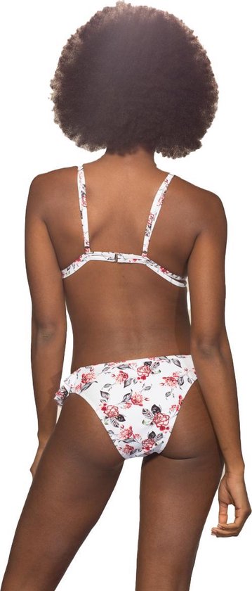 Stevige Dames bikini set met blomen-print spaghettibandjes | push-up,  uitneembare... | bol