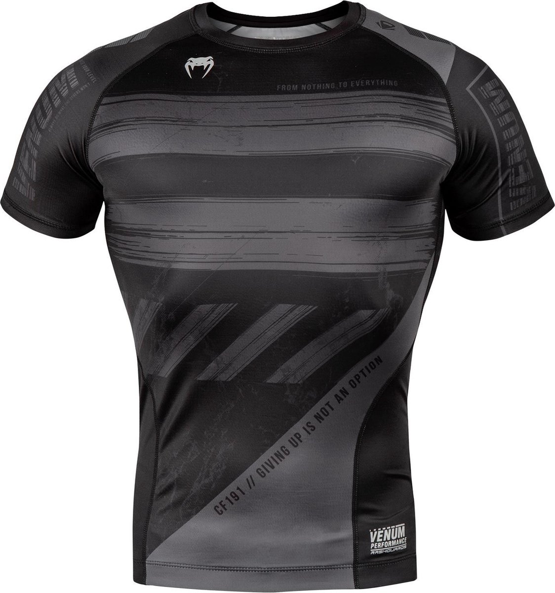 Venum AMRAP Rashguard Korte mouwen Volledig zwart - L