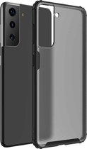Voor Samsung Galaxy S21 5G Vierhoekige schokbestendige TPU + pc-beschermhoes (zwart)
