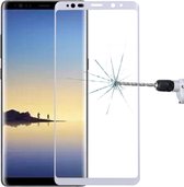 Voor Galaxy Note 8 0.3mm 9H oppervlakhardheid 3D gebogen zeefdruk Volledig scherm Gehard glas Screen Protector (wit)