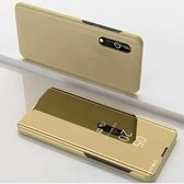 Voor LG Velvet 5G vergulde spiegel horizontale flip lederen tas met houder (goud)