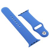 Voor Apple Watch Series 5 & 4 40mm / 3 & 2 & 1 38mm siliconen horlogeband (donkerblauw)