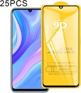 Voor Huawei Y8p 25 PCS 9D Volledige lijm Volledig scherm gehard glasfilm