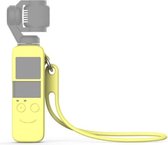 Body siliconen beschermhoes met 19 cm siliconen polsband voor DJI OSMO Pocket (citroengeel)