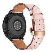 22 mm voor Huawei Watch GT2e / GT2 46 mm lederen vlindergesp Rose gouden gesp (roze)