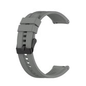 Voor Huawei Watch GT 2 42mm siliconen vervangende polsband horlogeband met zwarte gesp (grijs)