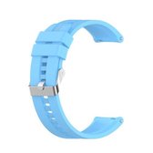 Voor Huawei Watch GT 2 42mm siliconen vervangende polsband horlogeband met zilveren gesp (hemelsblauw)