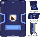 Geschikt Voor iPad Hoes 6/5 - 9.7 Inch - 6e/5e Generatie - 2018/2017 - Hoesje - Shockproof Case Cover - Met Standaard - Extra Stevig - Schokbestendig - Blauw