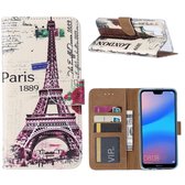 Fonu Boekmodel hoesje Parijs Huawei P30 Pro