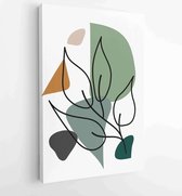 Abstract art nature background vector. Modern shape line art wallpaper 3 - Moderne schilderijen – Vertical – 1933708184 - 80*60 Vertical