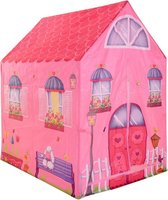Speeltent met roze Prinsessen huis prent - 95x72x102cm