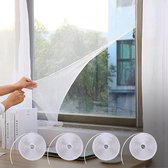HN®  vliegenhor voor het raam | hor raam met 4 rollen zelfklevende tape | hor raam, hoge luchtdoorlatendheid