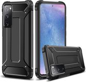 Samsung Galaxy S20FE  Hoesje - Heavy Duty Back Cover – S20FE Anti Shock Hybride Military Grade Case - ZWART - EPICMOBILE