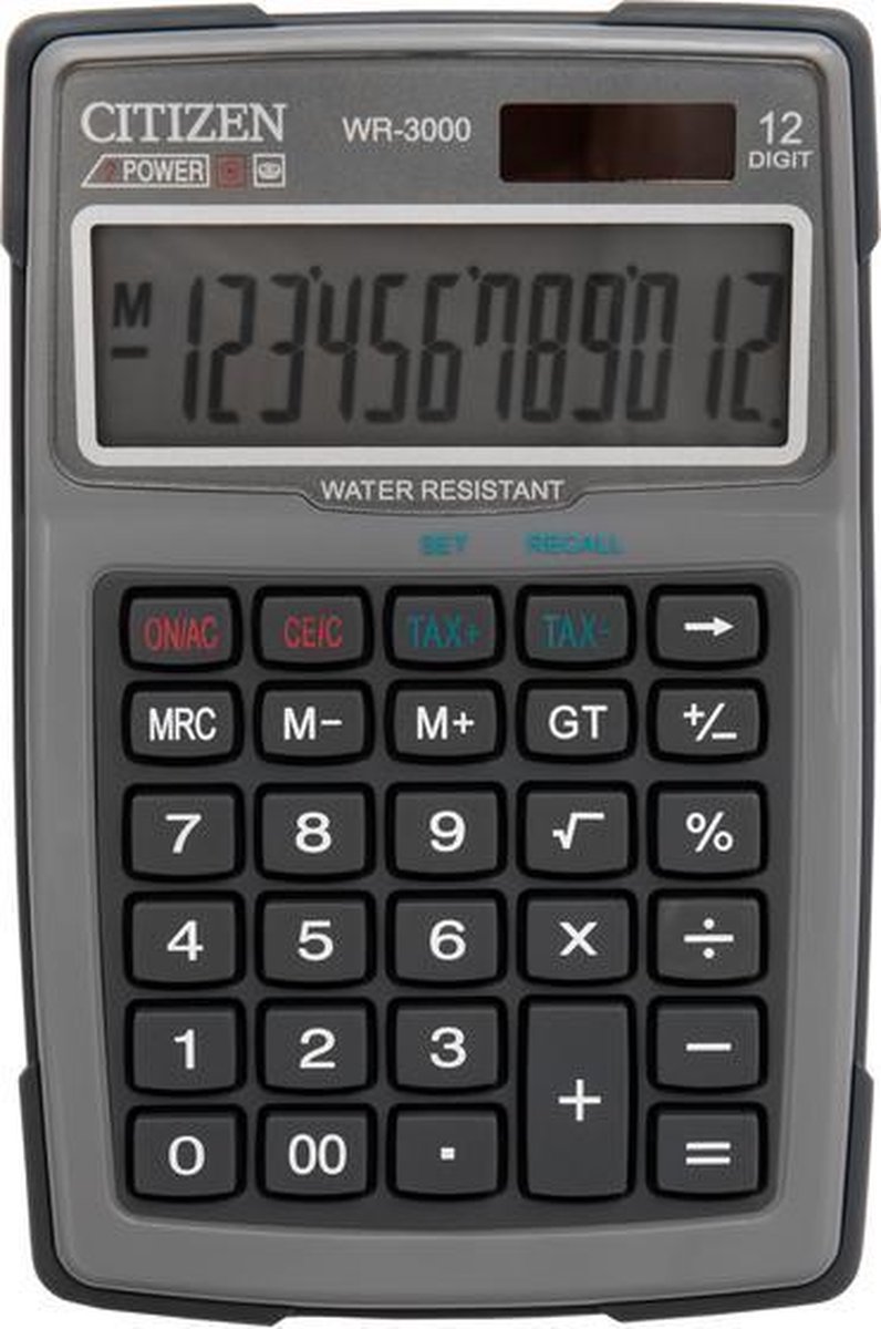 Calculator Citizen WR-3000-GY - outdoor desktop BusinessLine