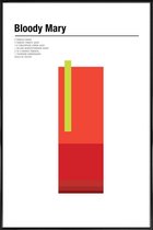 JUNIQE - Poster in kunststof lijst Bloody Mary - minimalistisch -40x60
