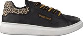 Vingino Britt Lage sneakers - Leren Sneaker - Meisjes - Zwart - Maat 32