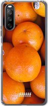 6F hoesje - geschikt voor Sony Xperia 10 III -  Transparant TPU Case - Sinaasappel #ffffff
