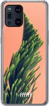 6F hoesje - geschikt voor OPPO Find X3 Pro -  Transparant TPU Case - Waving Plant #ffffff