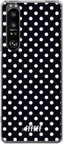 6F hoesje - geschikt voor Sony Xperia 1 III -  Transparant TPU Case - Onyx Dots #ffffff