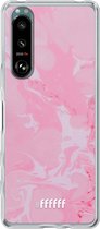 6F hoesje - geschikt voor Sony Xperia 5 III -  Transparant TPU Case - Pink Sync #ffffff