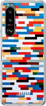 6F hoesje - geschikt voor Sony Xperia 5 III -  Transparant TPU Case - Mesmerising Mosaic #ffffff