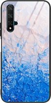 Voor Huawei Honor 20 / nova 5T marmeren patroon glas beschermhoes (DL07)