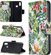 Voor Galaxy A10s 3D Patroon Gekleurde Tekening Horizontale Leren Flip Case met Houder & Kaartsleuven & Portemonnee (Bananenblad)