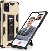 Voor Samsung Galaxy A81 Soldier Armor schokbestendig TPU + PC magnetische beschermhoes met houder (goud)