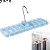 2 STUKS Multifunctionele Home Organizer Garderobe Tie Rack Opbergrek, Kleur: Blauw