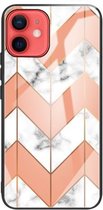 Marmer gehard glas achterkant TPU grenshoes voor iPhone 12 mini (HCBL-5)