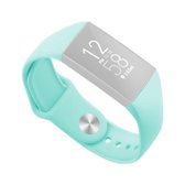 Voor Fitbit Charge 3 22 mm effen kleur siliconen band A (blauwgroen)