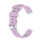 Voor Fitbit Inspire 2 TPE vervangende horlogeband, maat: S (lichtpaars)