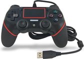 Voor PS4 Handvat Bedraad Handvat Kabel Gamecontroller (Zwart Rood)