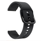 Voor Geschikt voor Xiaomi Mi Watch Galvaniserende gesp Siliconen vervangende band Horlogeband 19mm (zwart)