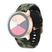 Voor Samsung Galaxy Watch 42mm siliconen print vervangende band horlogeband (legergroen camouflage)