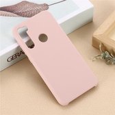 Voor Geschikt voor Xiaomi Redmi Note 8 effen kleur vloeibare siliconen schokbestendige dekking beschermhoes (roze)