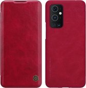 Voor OnePlus 9 Pro NILLKIN QIN Series Crazy Horse Texture Horizontale Flip lederen hoes met kaartsleuf (rood)