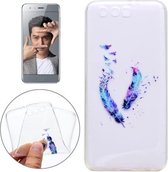 Voor Huawei Honor 9 Feather Pattern Ultradunne TPU zachte beschermhoes