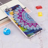 Voor Huawei Enjoy 7S / P Smart Noctilucent Half Flower Pattern TPU Soft Case
