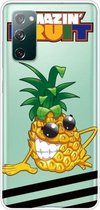 Voor Samsung Galaxy S20 FE schokbestendig geverfd transparant TPU beschermhoes (ananas)