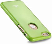 GOOSPERY JELLY CASE voor iPhone 6 Plus & 6s Plus TPU Glitterpoeder Valbestendige beschermende achterkant van de behuizing (groen)