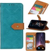 Voor LG Stylo 7 Europese bloemen reliëf koperen gesp horizontale flip PU lederen tas met houder & kaartsleuven & portemonnee & fotolijst (blauw)