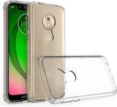Voor Motorola G7Play (Amerikaanse versie) Krasbestendig TPU + acryl beschermhoes (transparant)