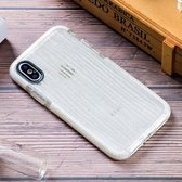 TPU-hoesje van glanzend glaspoeder met rimpelingenpatroon voor iPhone X / XS (wit)