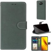 Voor Xiaomi Poco X3 NFC Retro Frosted Horizontale Flip PU lederen tas met houder & kaartsleuven & portemonnee & fotolijst (groen)