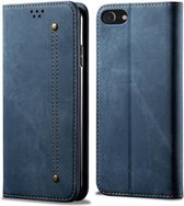 Voor iPhone 7/8 Denim Texture Casual Style Horizontale Flip Leather Case met houder & kaartsleuven & portemonnee (blauw)