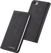 Voor iPhone 6 / 6s LC.IMEEKE LC-002-serie Huid Handgevoel PU + TPU Horizontale flip lederen tas met houder & kaartsleuf & portemonnee (zwart)